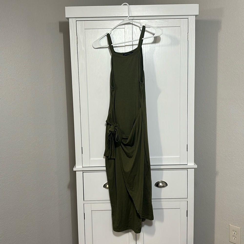 Merokeety tie waist ruched bodycon mini dress